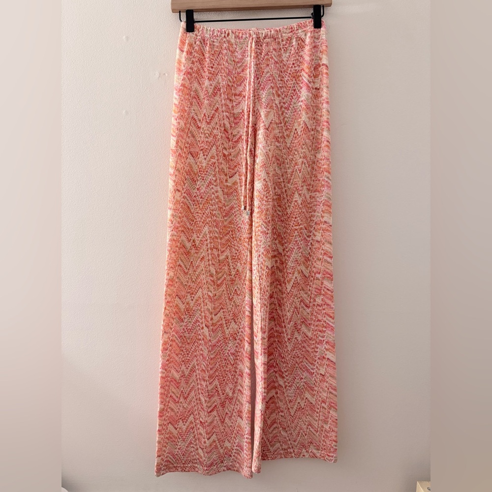 Jean-Pierre Klifa wide leg palazzo pants orange elastic waist S